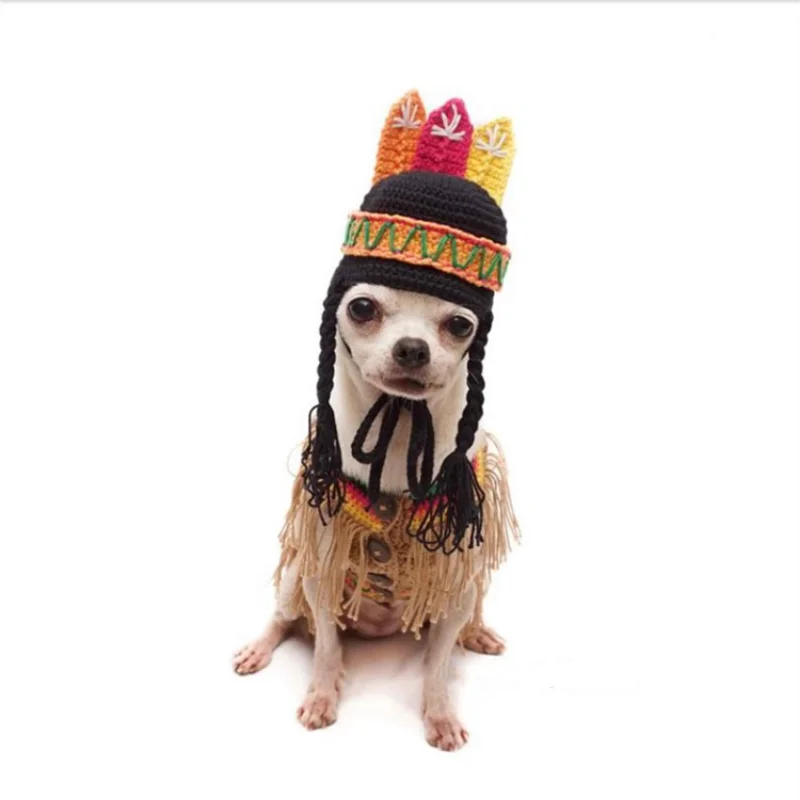 New Dog Funny Dressing Accessories Small Dog Large Dog Trick Indian Hat