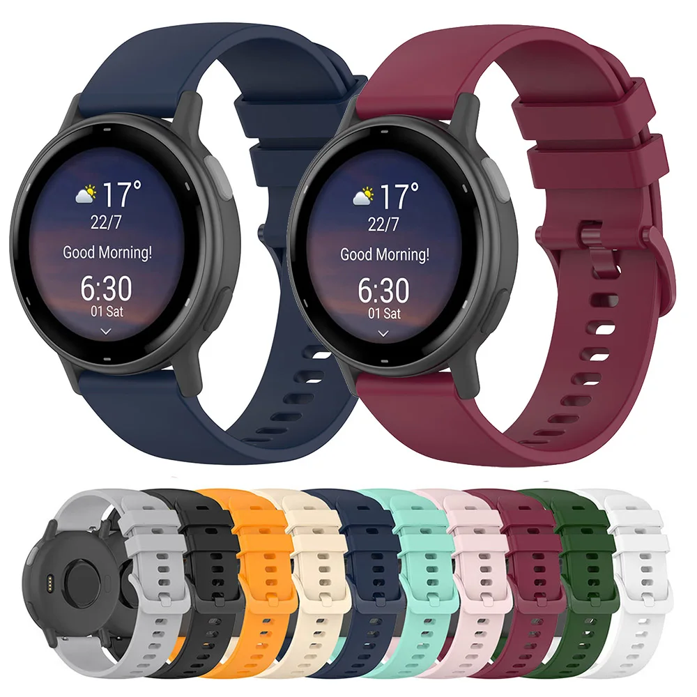 20mm 22mm Silicone Strap For Garmin Vivoactive 6/5 Venu Forerunner 265 25S Replacement Watch Band for Huawei Watch GT5 Pro 46mm image 6