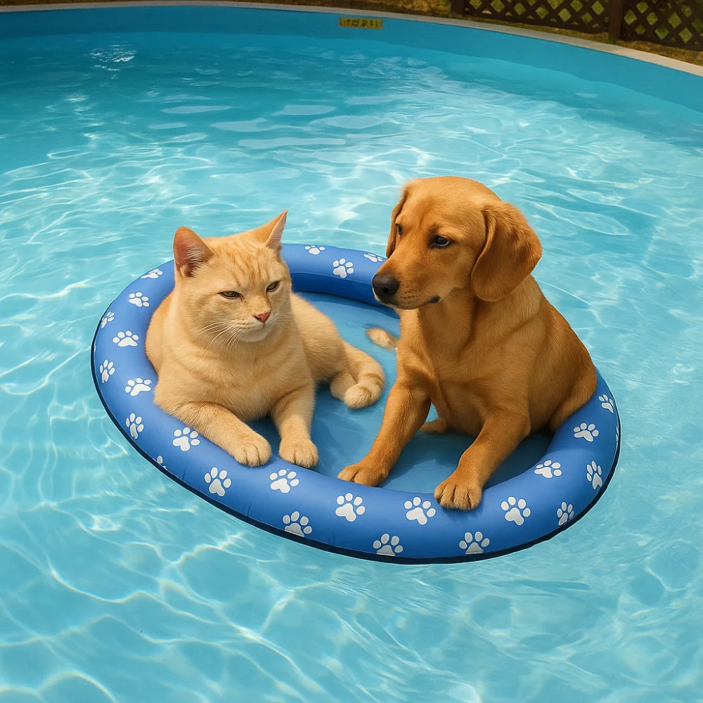 Travel Supplies Foldable Dog Swimming Float PVC Soft Pet Inflatable Raft Cooling Pet Dog Float Sunbath