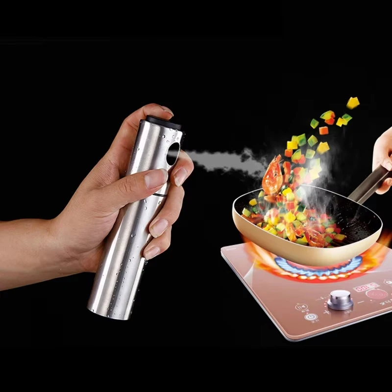 Stainless Steel Spraying Bottle Water Pump Gravy Boats Grill BBQ Sprayer Kitchen Tools Refillable Oil