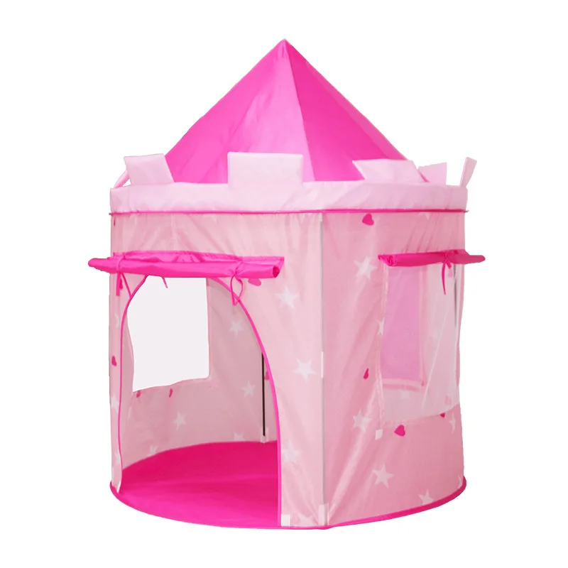 Tente de jouet portable rose pour enfants, maison de jeu intérieure et extérieure, jardin respirant, maison pliable délibérément, château pour enfants, cadeaux pour filles