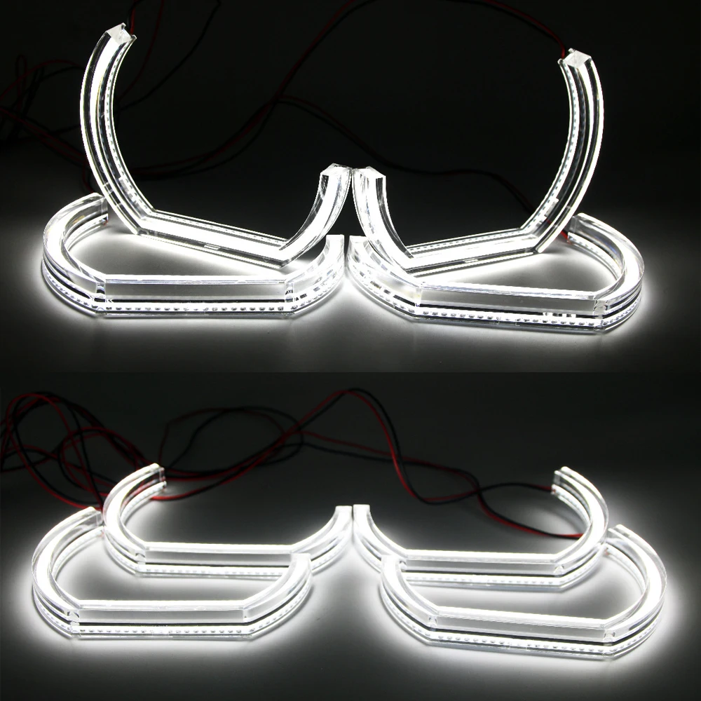 4Pcs/Set Crystal Angel Eye Headlight Fit For BMW F30  F31 Halogen 320i 328i and 335i 2013 2014 2015 2016