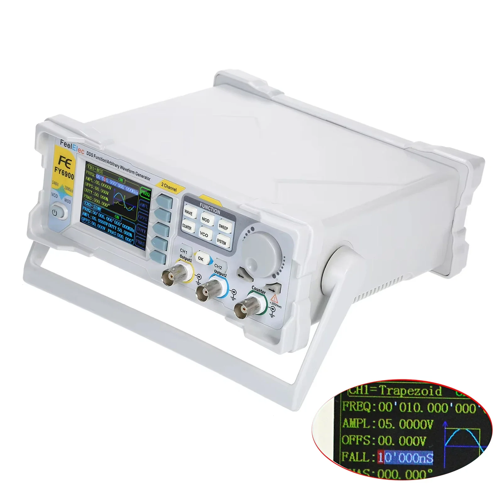 FY6900 100MHz Dual-channel Function Signal Generator DDS Function Signal Arbitrary Waveform Generator Pulse Signal Source