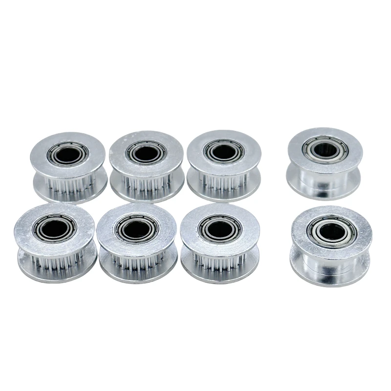 1 Set Aluminium GT2 20T Umlenkrolle mit 5M hochwertigem 2GT Zahnriemen 6mm Kit 20 Zähne Umlenkrolle Bohrung 5mm für 2GT 3D-Drucker-Teile – Detail 3