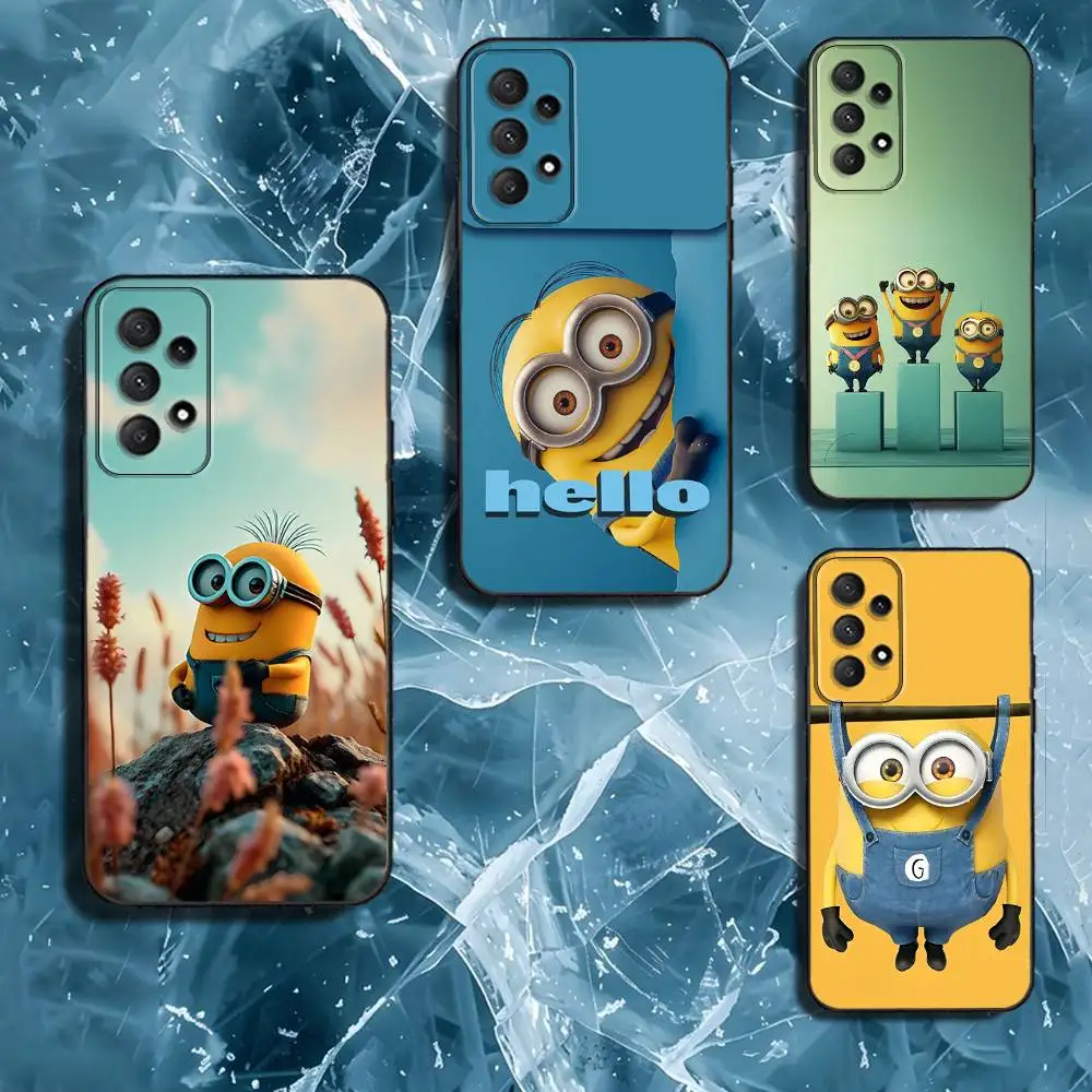

C-Cute M-Minions Phone Case For Samsung Galaxy A13,A21s,A22,A31,A32,A52,A53,A71,A80,Soft Black Shell