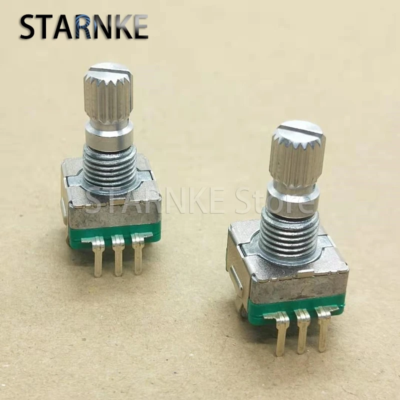 2PCS 20-bit EC11 360 Degrees Rotary Encoder Car Navigation Volume Digital Potentiometer Handle Length 15MM