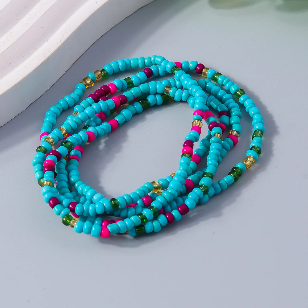 Aihua Böhmisches Handgefertigtes Perlenarmband für Frauen, Sommerliches Mehrschichtiges Buntes Perlenkettenarmband, Mädchen Boho Schmuck Großhandel – Detail 18