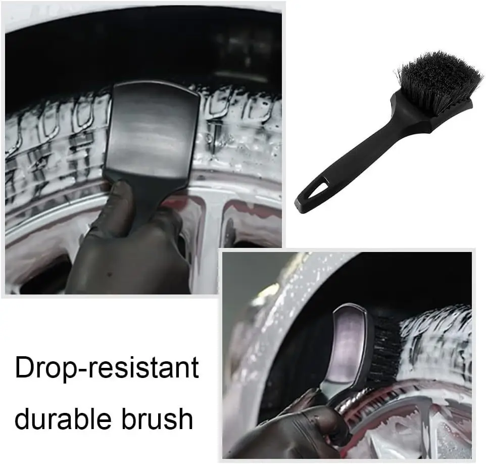 Car Tire Wheel Hub Cleaning Brushes Multifunctional Tire Hard Bristled Brush Car Beauty Brush Car Tire Cleaning Accessories