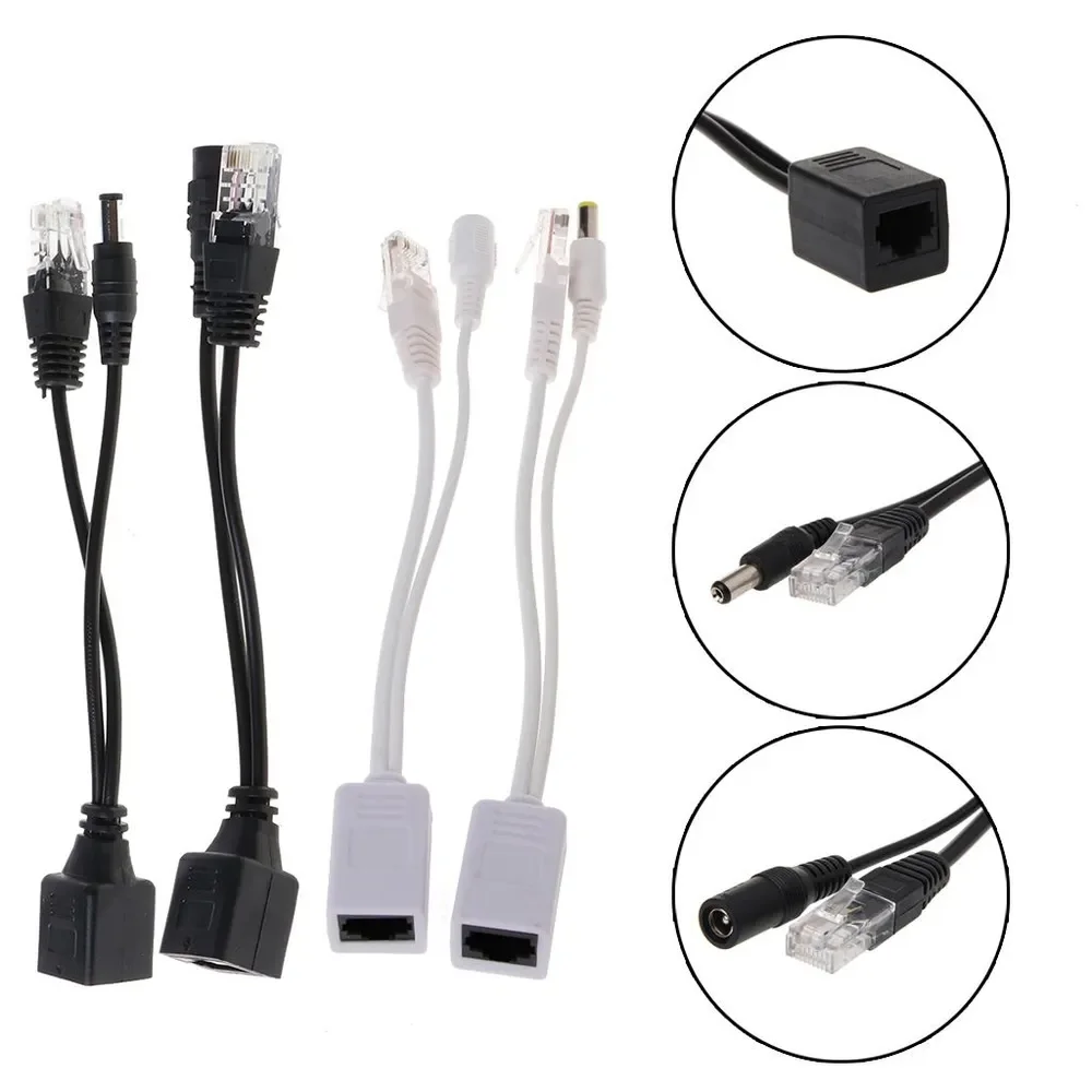 

For IP Camea POE Cable Passive Power Over Ethernet Adapter Cable POE Splitter RJ45 Injector Power Supply Module 12-48v