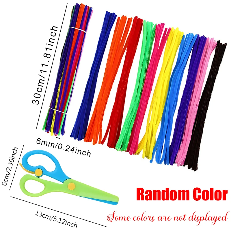 Colorful Flexible Twisty Wire Sticks DIY Project Materials Kit with Plastic Scissors Creative Handmade Decoration Art Supply ZYF view 6