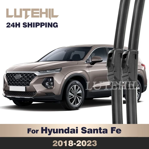 Imagen 1 del producto Limpiaparabrisas delanteros para Hyundai Santa Fe 2018-2023 2019 2020 2021 2022 parabrisas ventana delantera 26 ""+ 16""