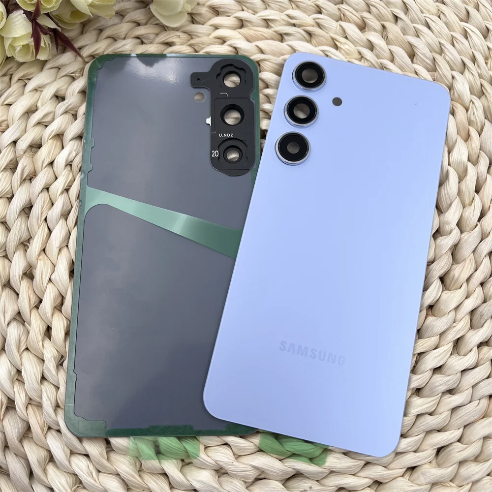 Cubierta de carcasa de batería de cristal para SAMSUNG GALAXY S24/S24 Plus/S24 +, funda de Panel de puerta trasera, reemplazo de lente de cámara, adhesivo y logotipo