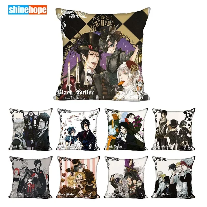 Best Black Butler Pillowcase Wedding Decorative Pillow Cover Custom Gift For (one Sides) Printed Pillow Cases