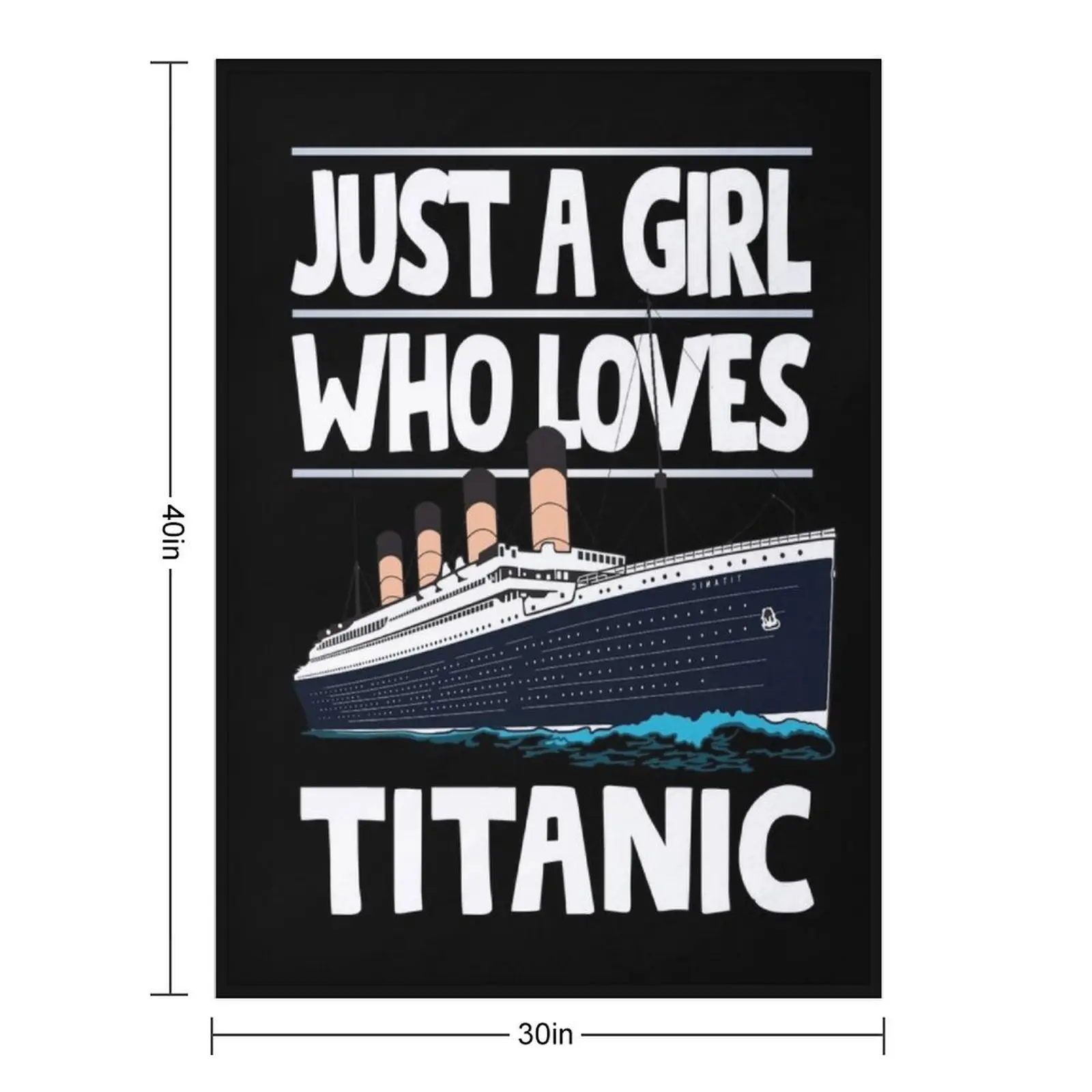 Just A Girl Who Loves Titanic - Titanic Ship Lover Girls and Kids Gift Throw Blanket for sofa For Decorative Sofa Blankets