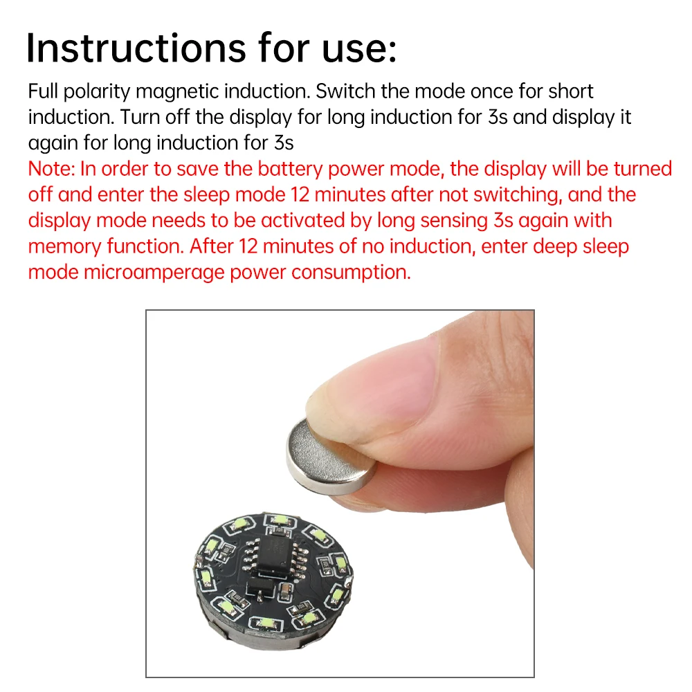 ﻿Mini 16Modes LED Magnetic Light Switch Control Flow Lights Wireless Lamp Toys Robot Model Magnetic Induction Switch w Battery