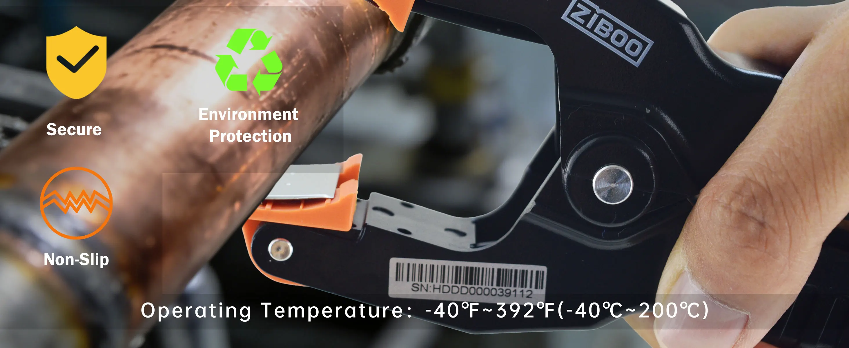 ZIBOO 69140 K-Typ-Thermometer, Rohrtemperaturklemme für HVAC, ATTPC3 Rohrklemme K-Typ-Thermoelement-Adapter. – Detail 2