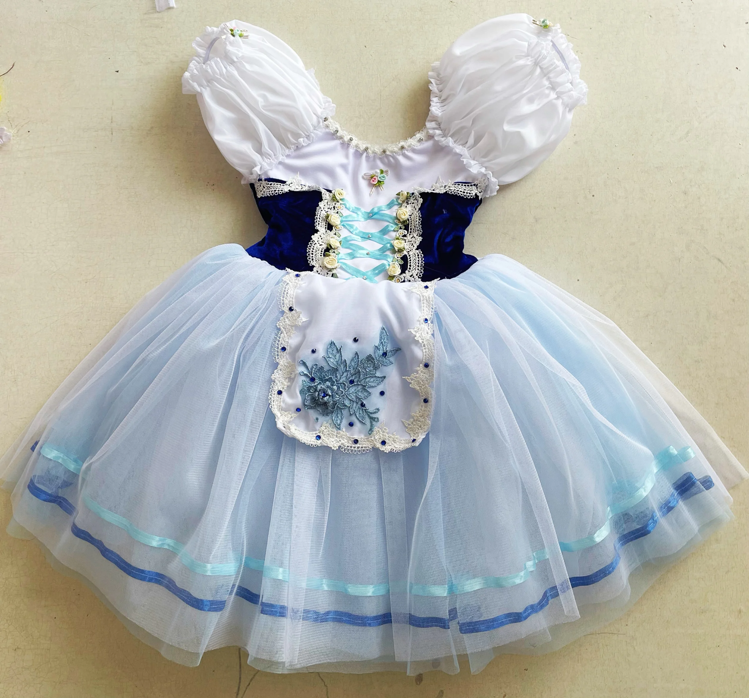 

New Giselle Ballet Dress Kids Dance Wear Children Girls Dancing Skirt Performance Costumes Dance Outfit Giselle Long Gauze Dress