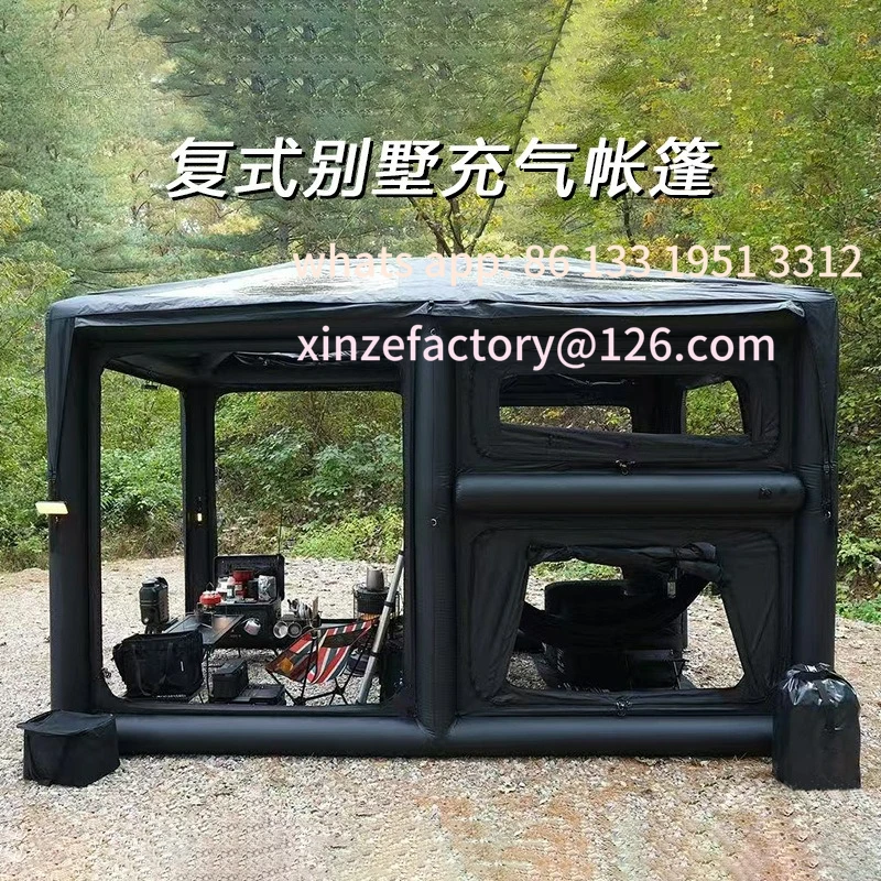 

Customizable duplex villa inflatable tent, outdoor portable foldable multi-functional tent two floors