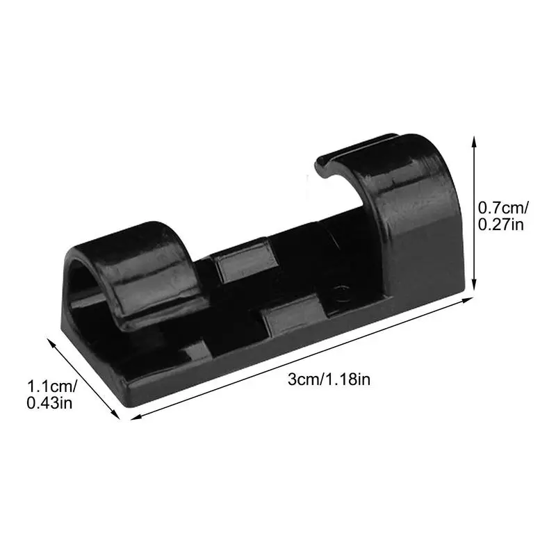 20 Pcs Cable Clips Organizer Drop Wire Holder Cord Management Self-Adhesive Cable Manager Fixed Clamp Wire Winder