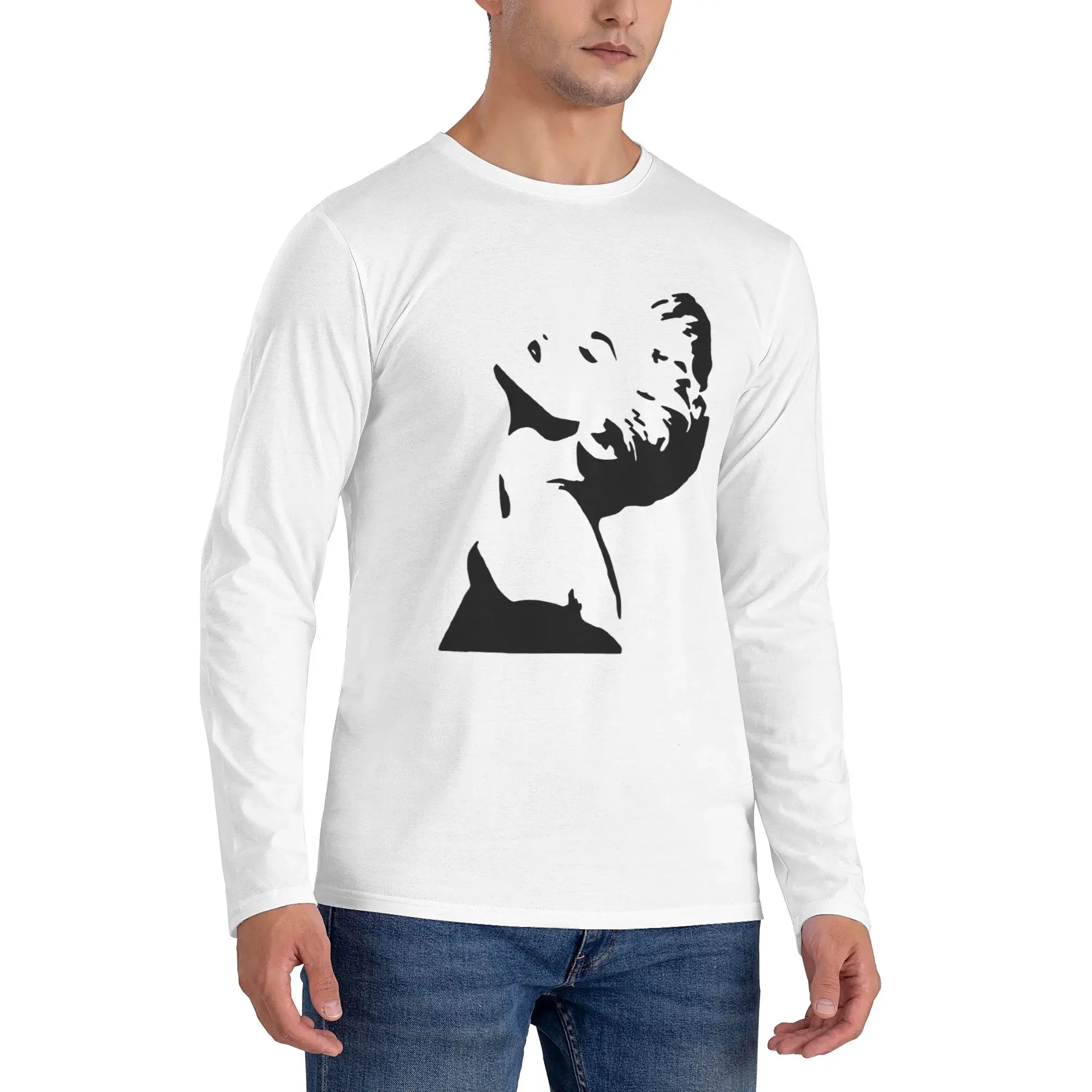 

Madonna True Blue Cover Album Classic Men's Long Sleeved T-shirt Fashion Round Neck T shirts Spring and Autumn Men tops