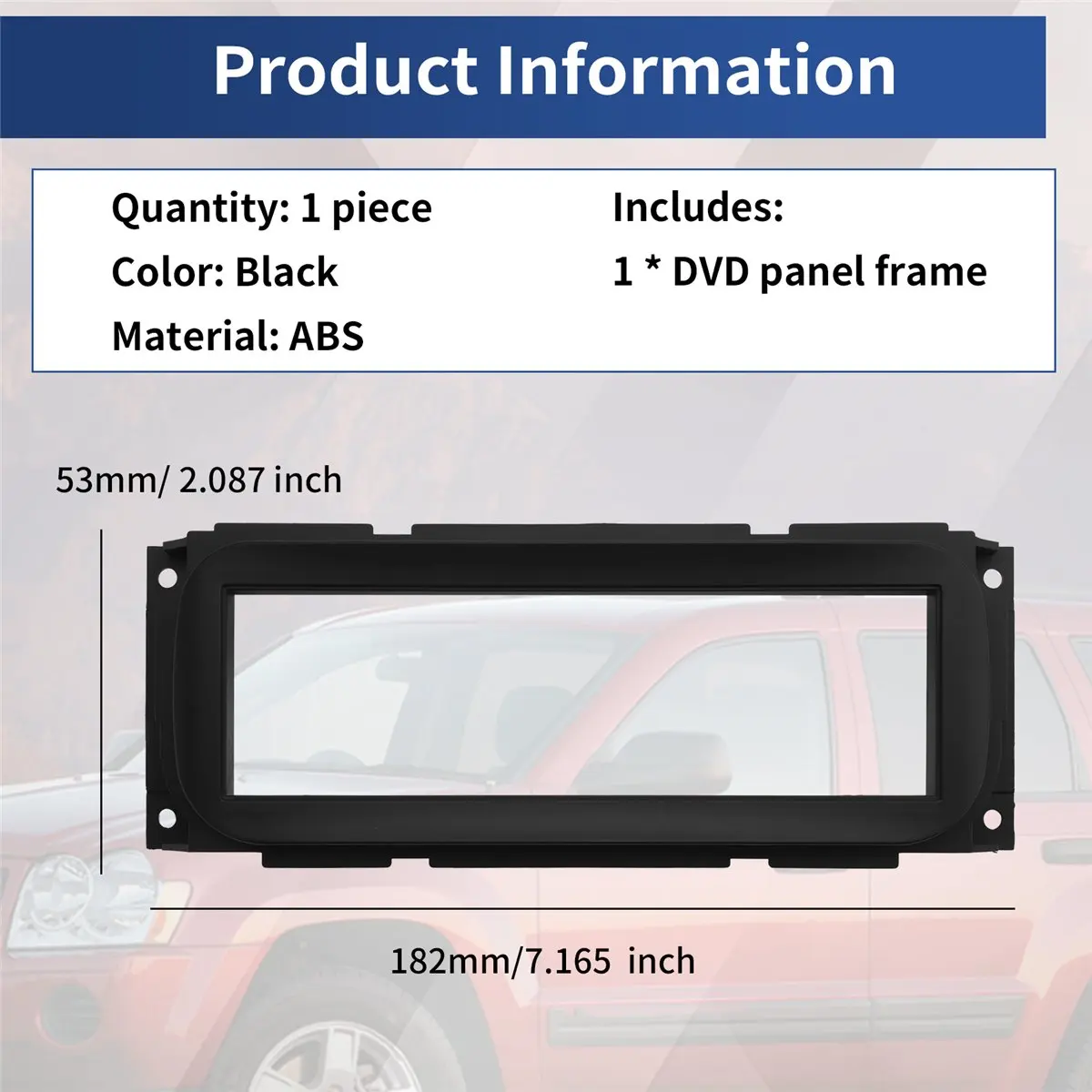 #74T (Black)Radio Fascia Panel Mount Frame for Jeep Grand Cherokee 2005,Automotive Parts & Accessories