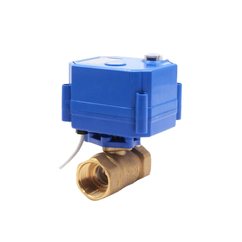DN15 Brass Stainless Steel Ball Valve With DC12V/DC24V Electric Actuator 2-Way Motorized Ball Valve For Water Heating System