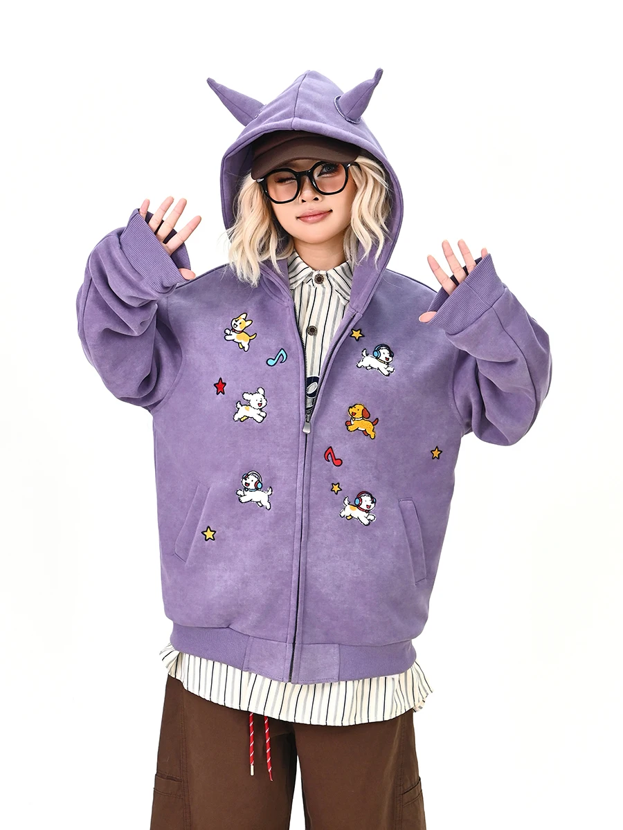 ルーズレディースパーカーカーディガン韓国スタイル春の新ファッ - Streetwear Brand Hoodies のレビューと価格