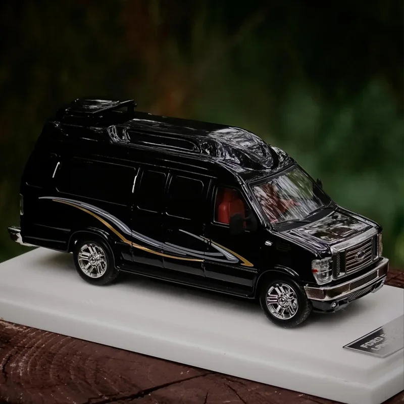 جديد Mk Apa-Xpo Limited 1:64 Ford E350 Wagner Travel Rv محاكاة سبيكة مصغرة يموت الصب نموذج سيارة مجموعة مخصصة اللعب هدية