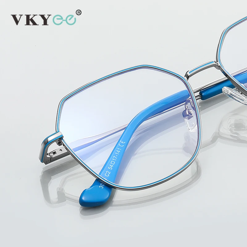 VKYEE Retro Anti Blau Licht Blockieren Lesebrille für Frauen Männer Computer Gläser Rahmen 1,56 Optische Brillen