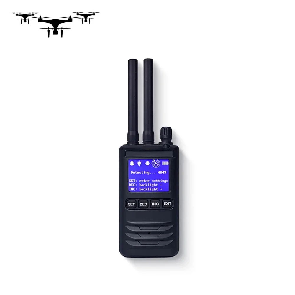 

Portable Handheld UAV Anti Drone Detector 1000-3000m Drone Detector System frequency 900-6000MHz