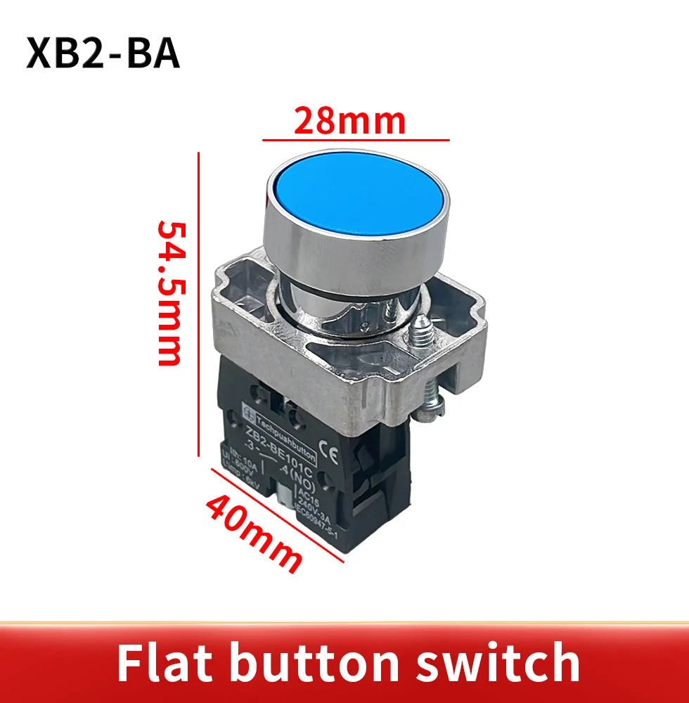 1PCS Push button switch XB2BA31C/42/51/61/21/11 Self-reset tap round point power start button