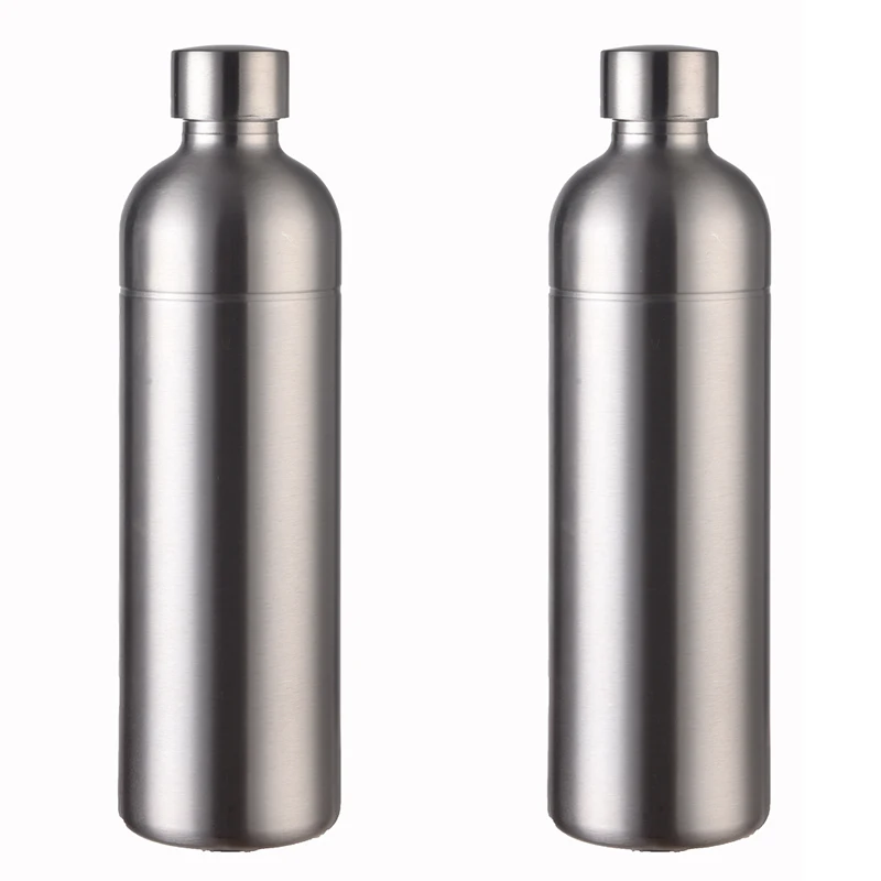 Good Quality 1L Manual Soda Maker Free BPA Full Stainless Steel and Plastic Water Bottle for Household Outdoor Hotel Use