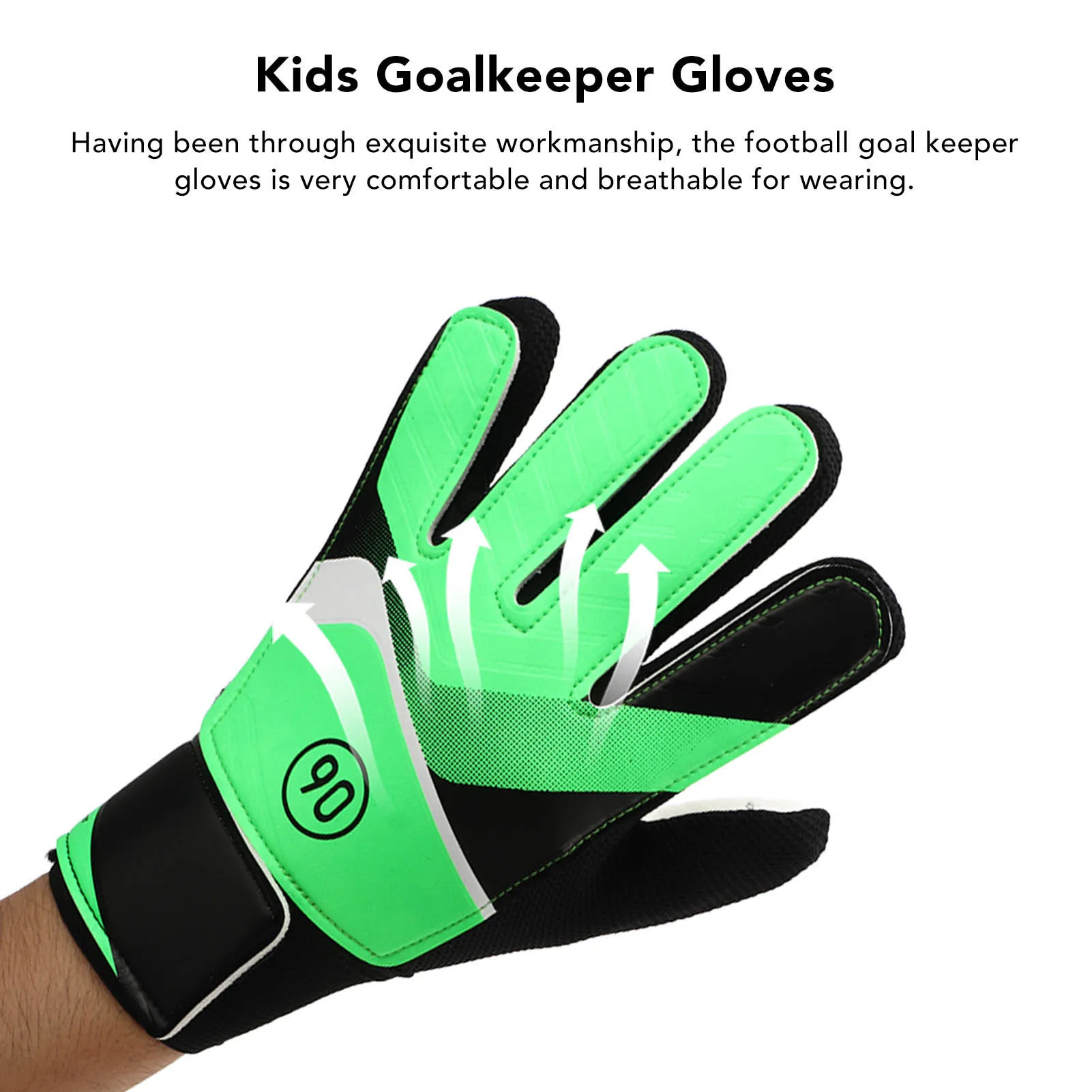 1 Pair Kids Goalkeeper Gloves Children Football Goal Keeper Gloves Anti Slip Exercise Gloves 5/6/7size Tranning Equipment