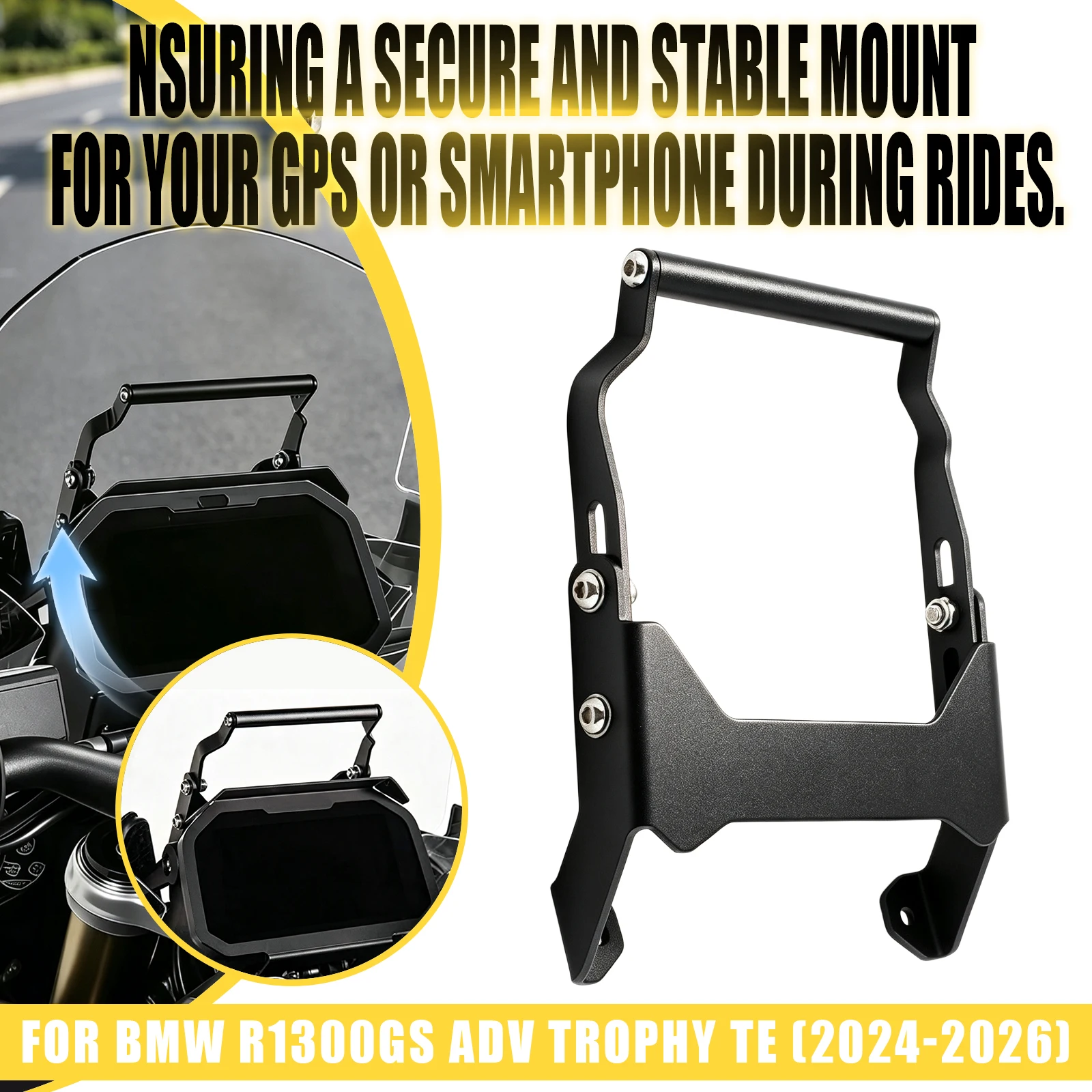 For BMW R1300GS Adventure Trophy TE 2024-2026 Motorcycle Phone Holder GPS Navigation Bracket Handlebar Mount 12mm 22mm