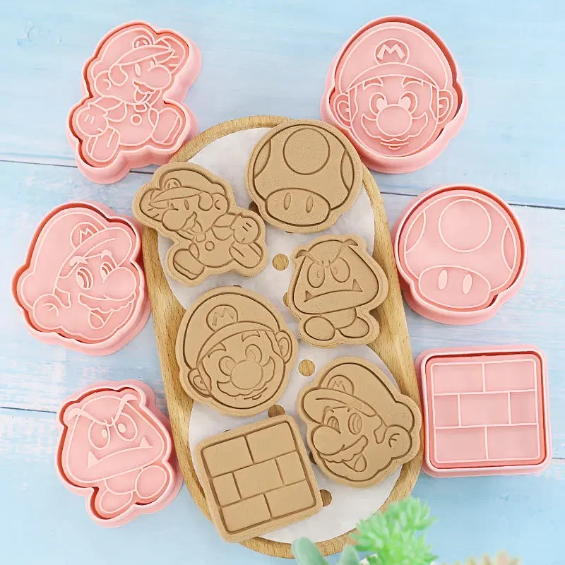 

Anime Game Marios Family Cookie Tool Set Figure DIY 3D Baking Mould Baking Tools Kawaii Kitchen Accessories Toys Gift