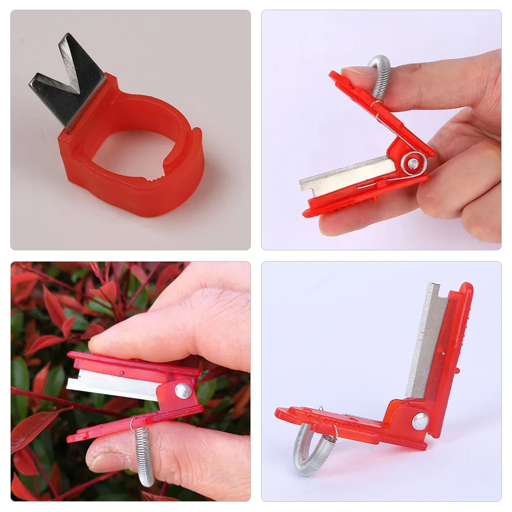 ที่ตัดผลไม้แบบนิ้วโป้ง 2 ชิ้น อุปกรณ์ตัดแต่งกิ่งไม้ เครื่องมือเก็บเกี่ยวในสวน อุปกรณ์ตัดผลไม้แบบใช้ทุกวัน