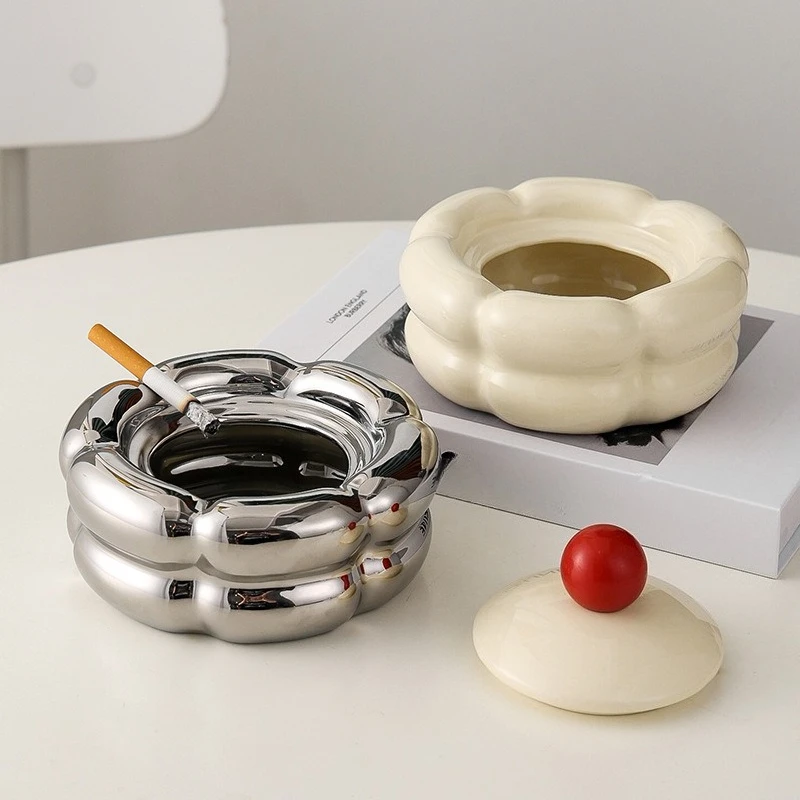 

Cream Style Cotton Candy Ashtray, Home Living Room, High-end Feeling Light Luxury, Creative Trend Decoration