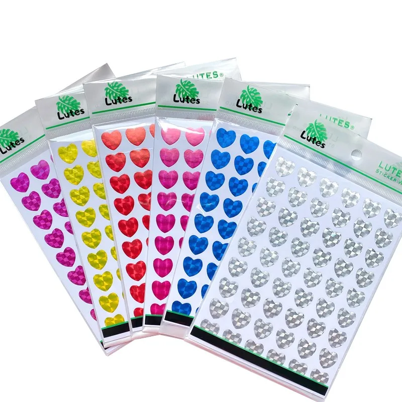 270pcs New Love Nail Sticker Star Heart Children'S Cute Sticker Award Glitter Mother Teacher Praise Label Award Love Sticker