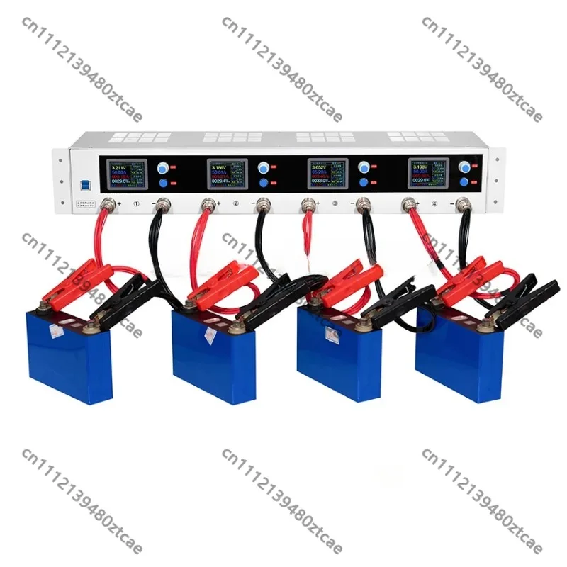 

4-Channel High Precision Battery Tester, 5V 50A Charge Discharge Detector, Lithium Battery Capacity & Voltage Balancing Device