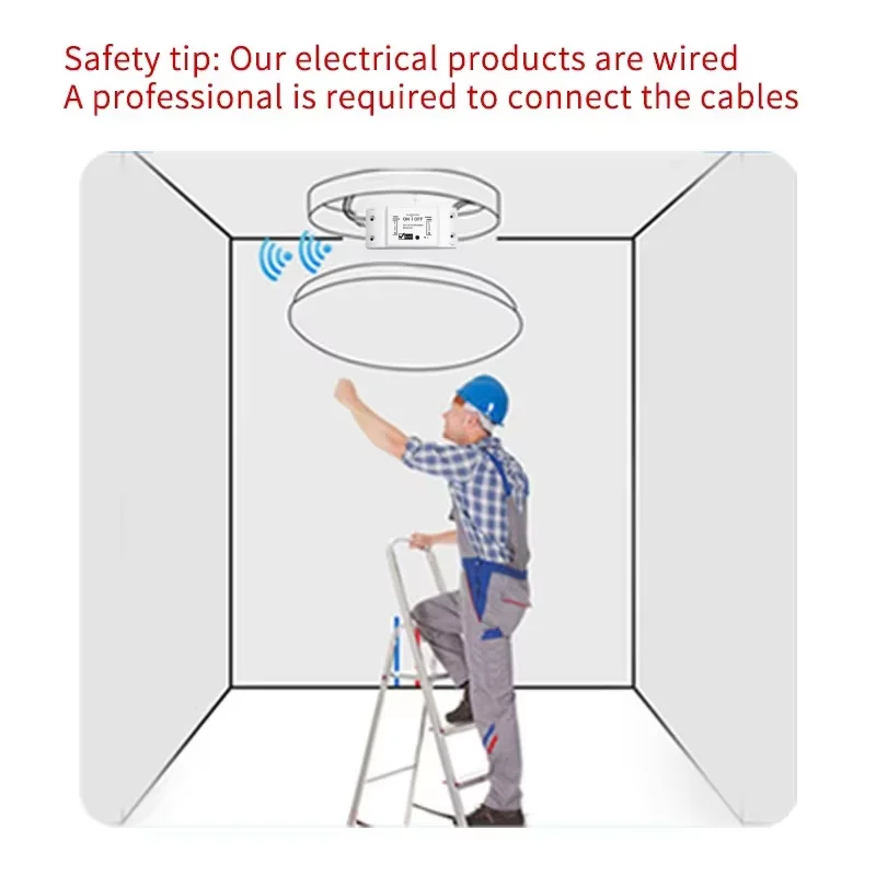 Tuya Rectangular Smart Switch with WiFi Connectivity and Remote Control, Compatible with Alexa and Google Home