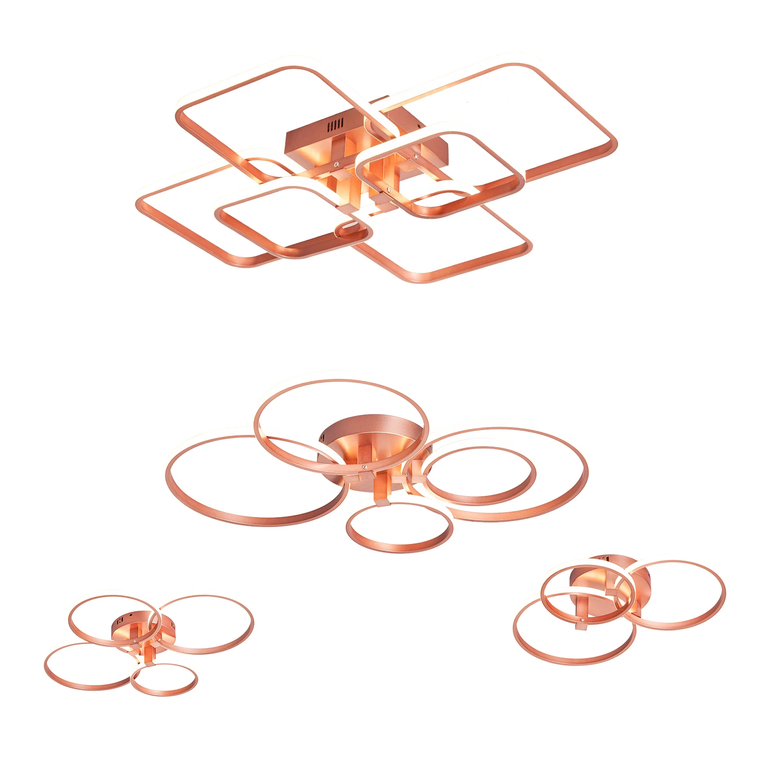 

NEO Gleam Modern led ceiling lights For Living Room Bedroom Carridor Foyer Study Room Indoor Ceiling lamps Rose Gold Painted