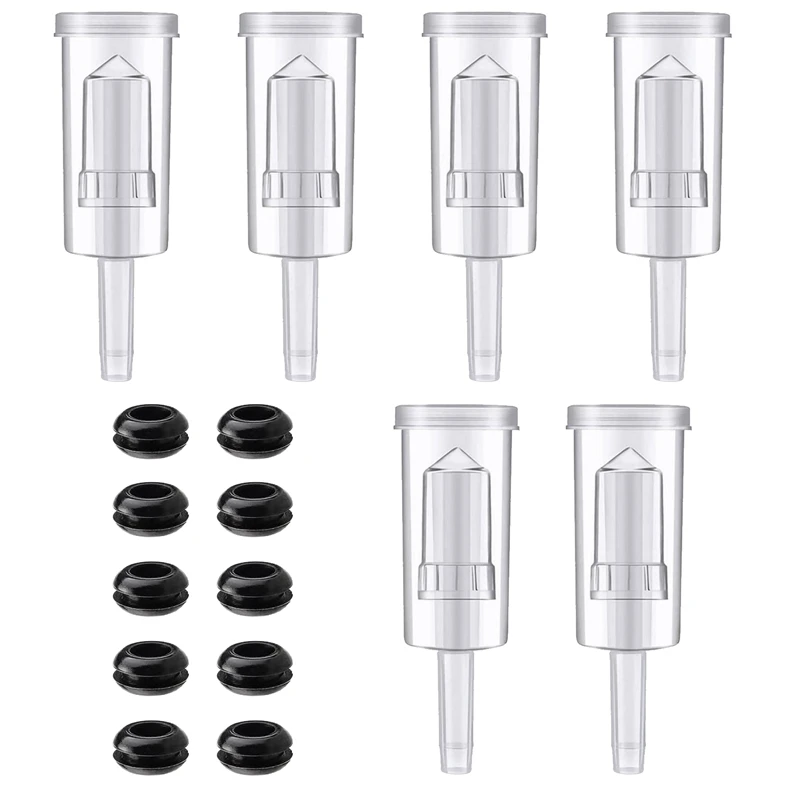 Airlock Set 10 Pcs Silicone Grommets And 6 Pcs Airlock For Preserving, Brewing,Making Wine,Fermenting Sauerkraut,Kimchi