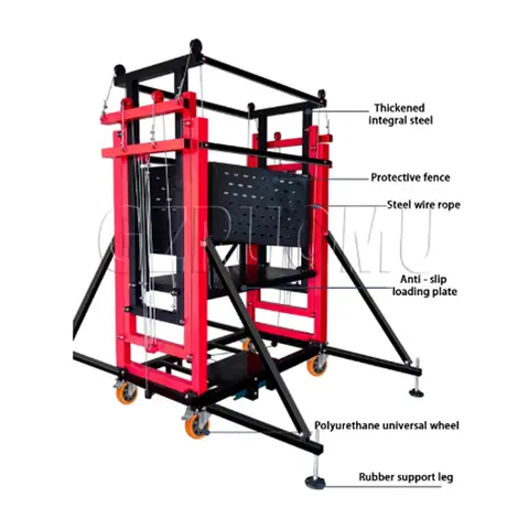 Electric Remote Controlled 2M Lifting Scaffolding Platform Mobile Folding Multifunctional Household Safety Ladder ETL Certified