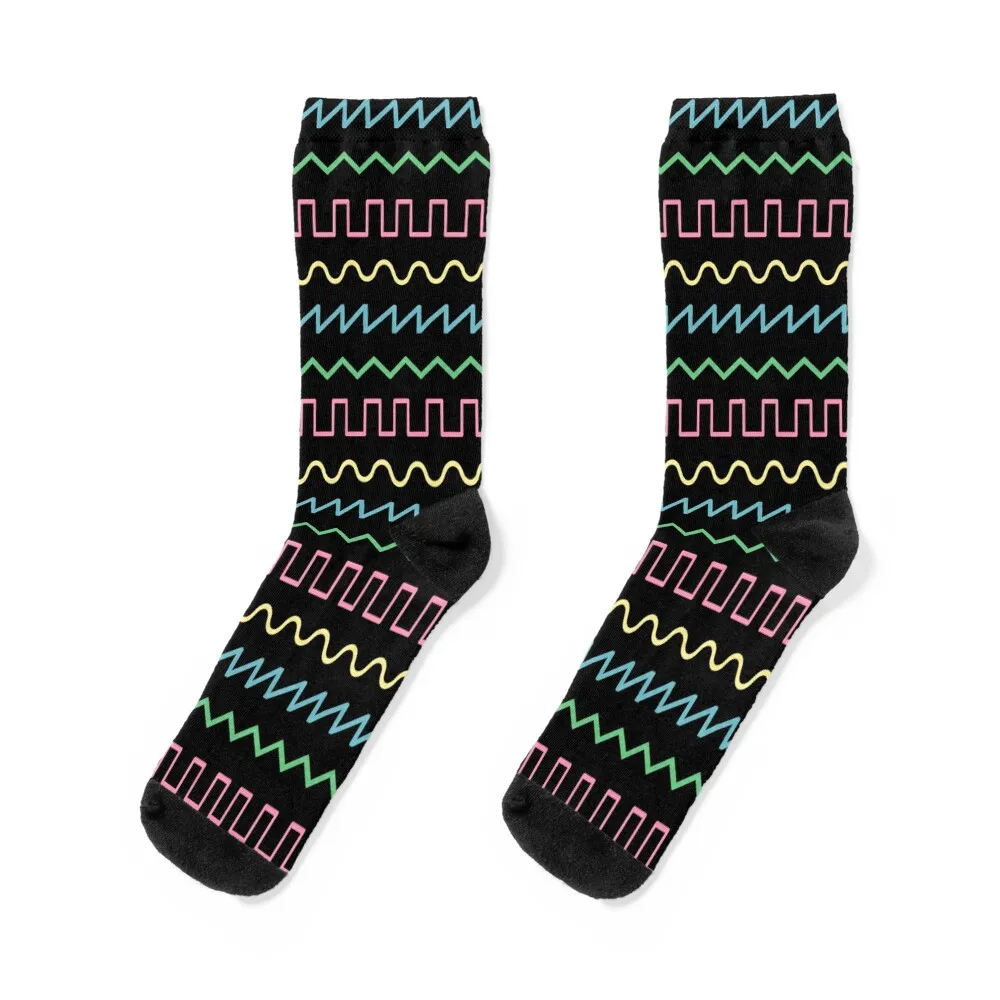 

Synthesizer Waveform Socks winter gifts short luxury christmas gift Boy Socks Women's