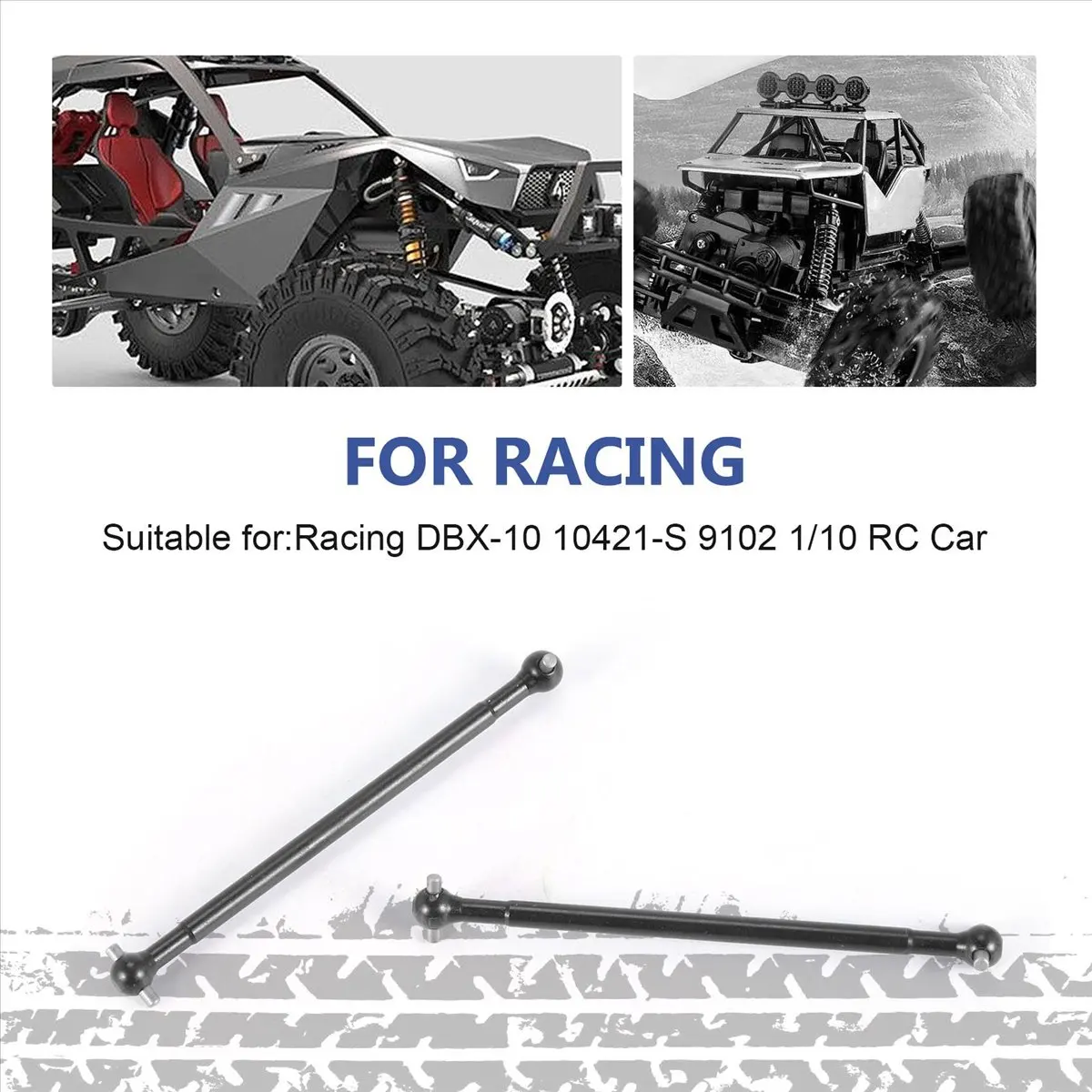 A48U 2Pcs Metal Rear Drive Shaft Dogbone 7191 for ZD Racing DBX-10 DBX10 10421-S 9102 1/10 RC Car Spare Parts Accessories