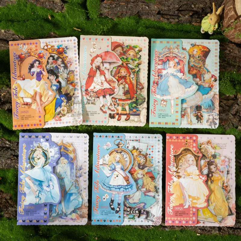 10pcs/lot Kawaii Scrapbook Sticker Fairy Tale Adventure Scrapbooking Supplies Planner Decorative Craft Stationery Sticker