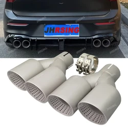 1 Pc Matte Stainless Steel Car Muffler Tip Exhaust Tip System Pipe Universal Exhaust Tip 57MM 60MM 63mm For GTI MK7 Golf7 Nozzle