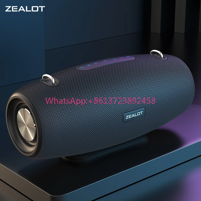 Altavoz Bluetooth Zealot S67 en Stock en la UE, Altavoces Personalizados de Audio de 60 Vatios, Altavoz Inalámbrico Bluetooth para Exteriores para Fiestas