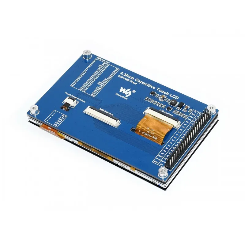 4.3inch Capacitive Touch LCD  800x480  IPS  Screen  5-points Touch Control  for STM32F4 / STM32F7  16,777,216 Colors