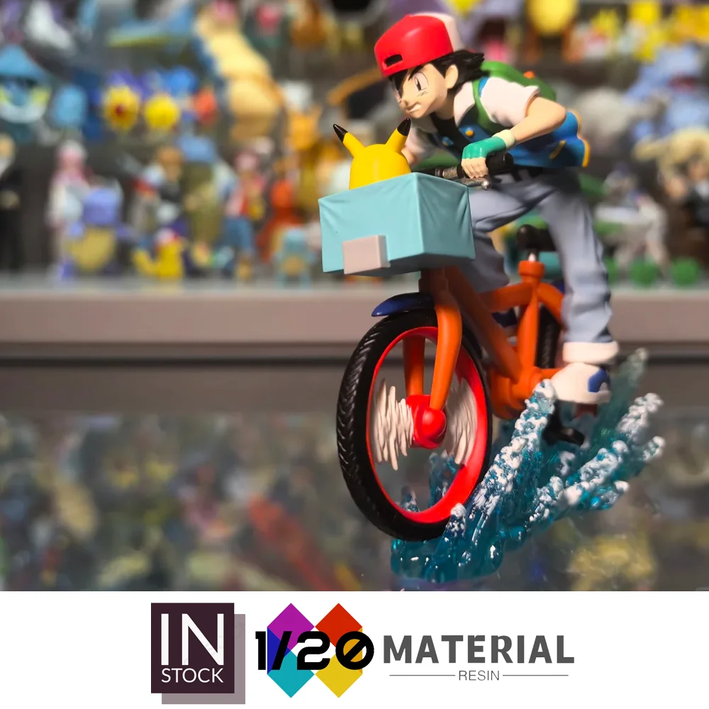[In Stock]1/20 Resin Scale World [JB] - Ash Ketchum & Bicycle [Split RE-MENT]